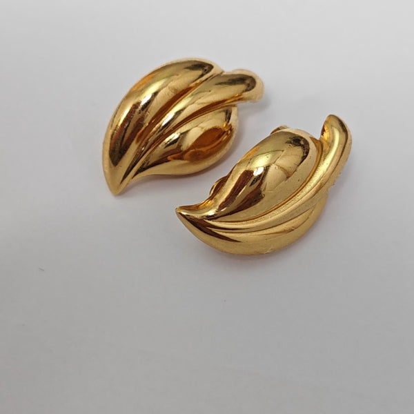 Metal Gold Clip On Earrings