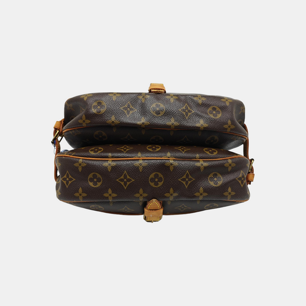 SAUMUR 30 Monogram Coated Canvas Brown