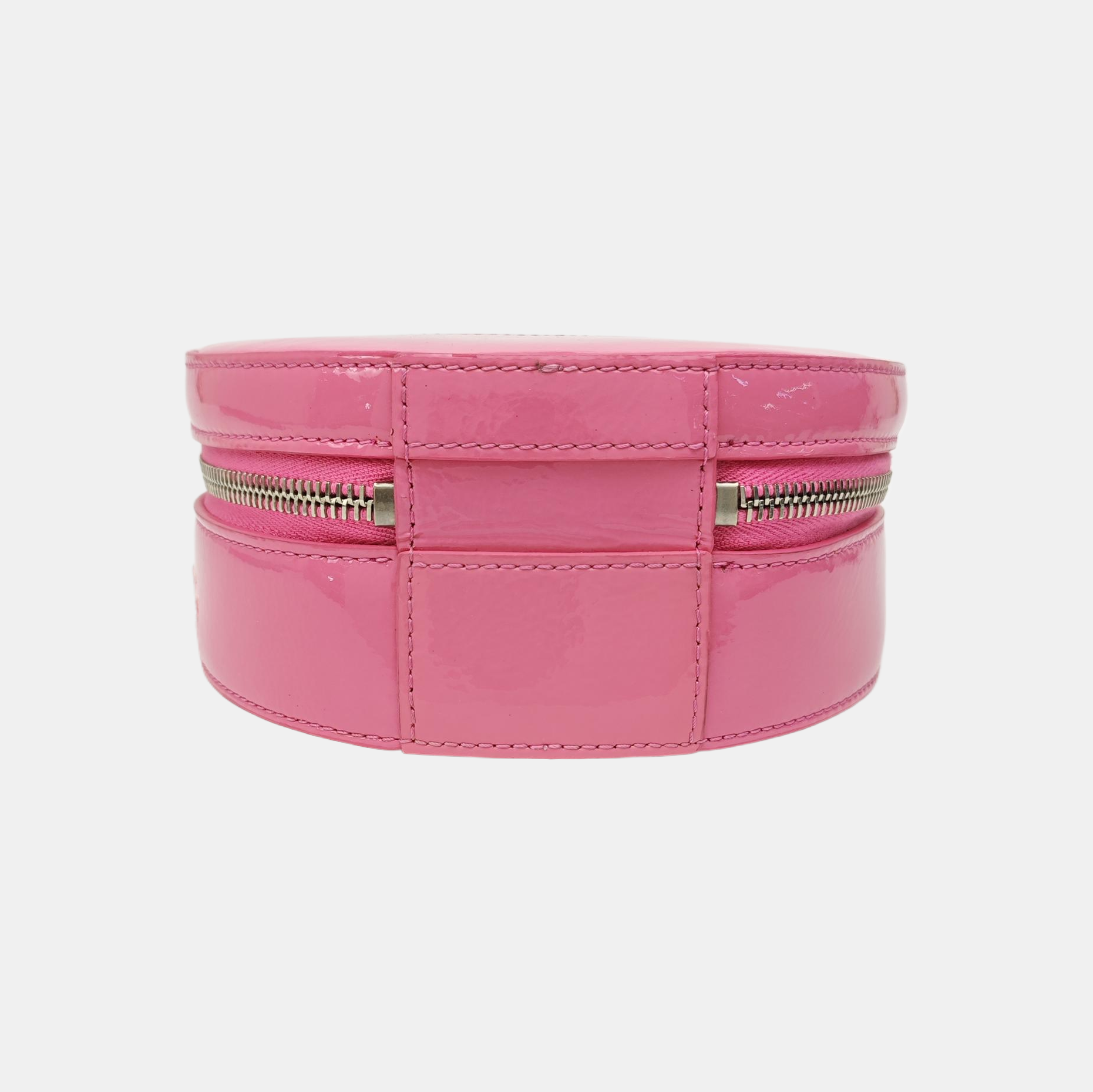 ROUND Quilted Patent Leather Pink