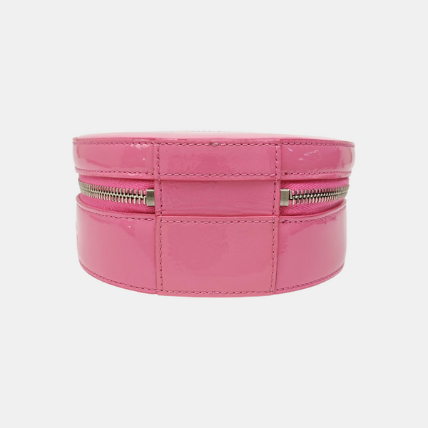 ROUND Quilted Patent Leather Pink