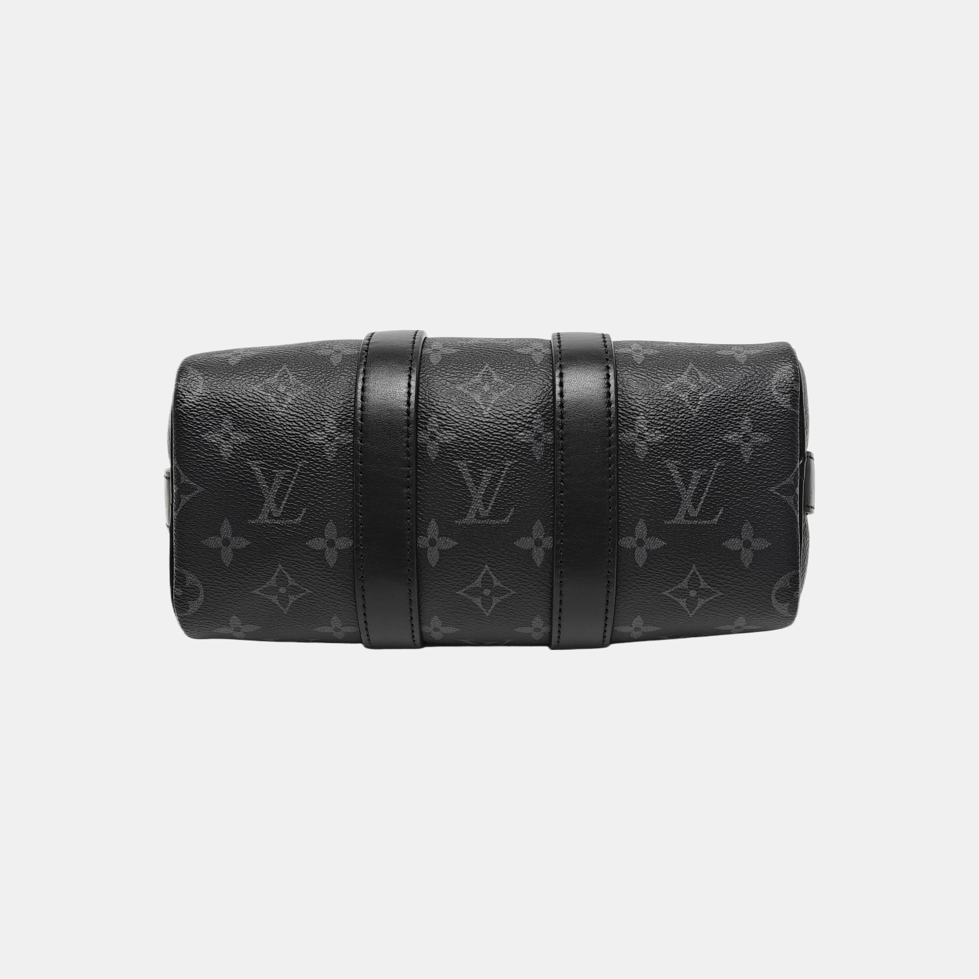 KEEPALL 25 Monogram Coated Canvas Black