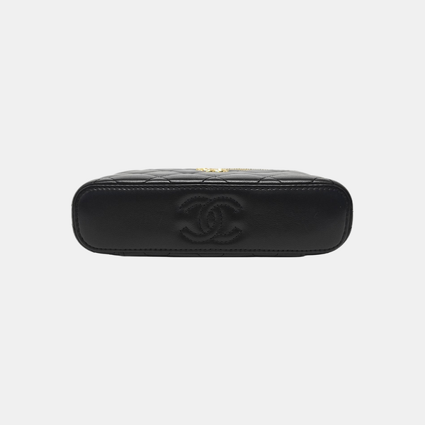 VANITY CASE Small Quilted Lambskin Black