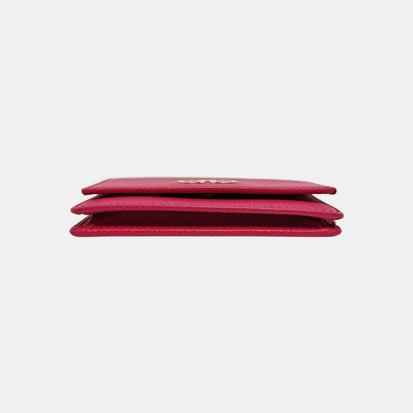 Calfskin Card Holder Red