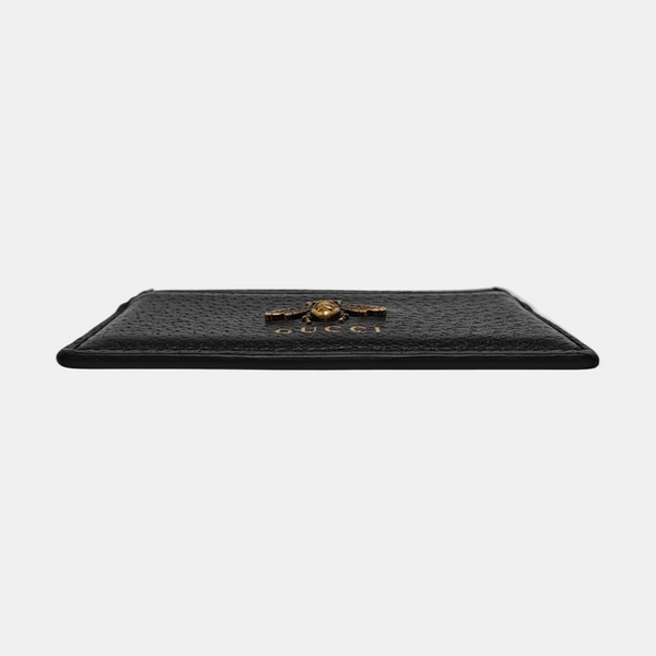Animalier Calfskin Black Card Holder