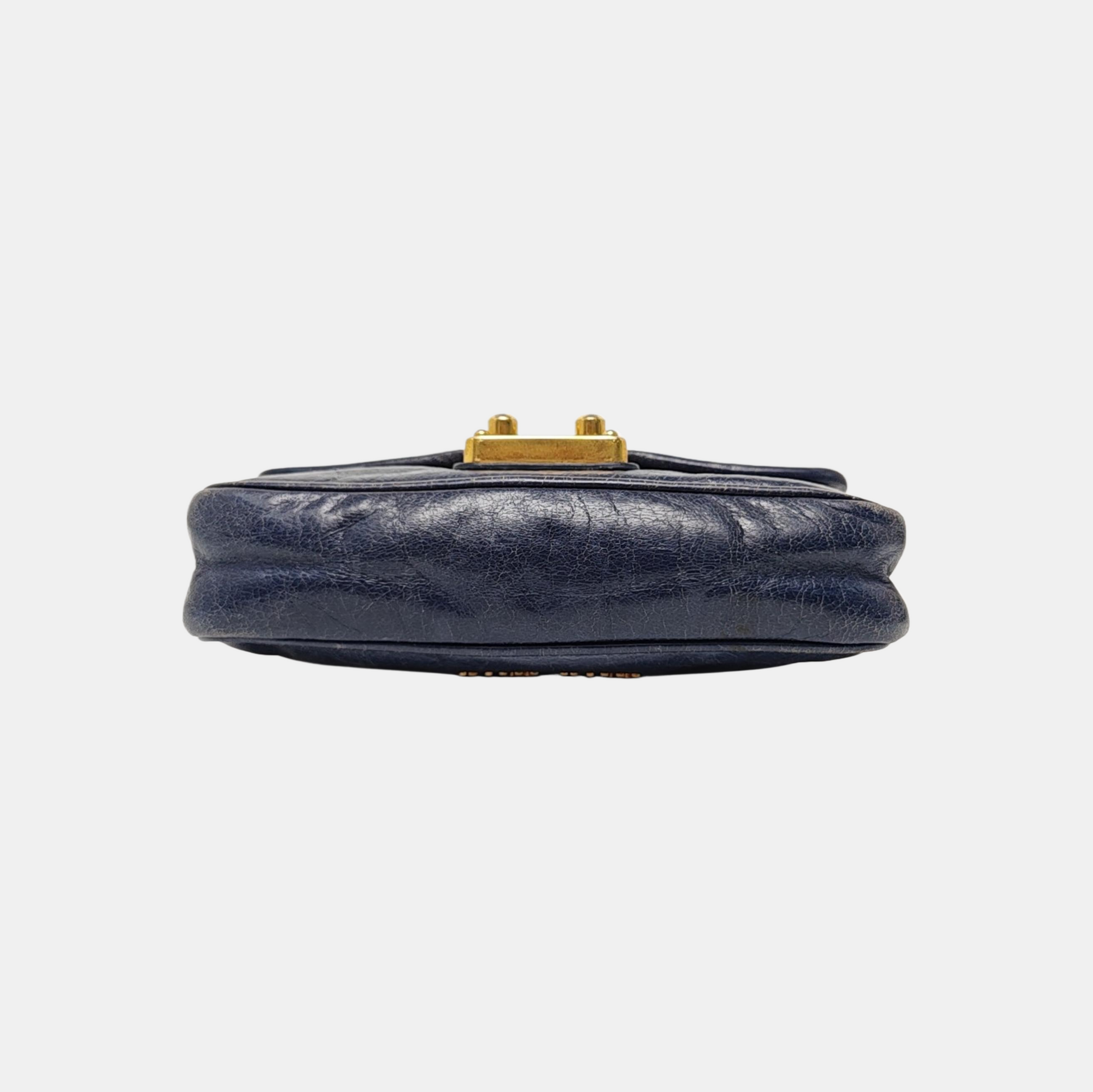 Quilted Lambskin Shoulder Bag Blue