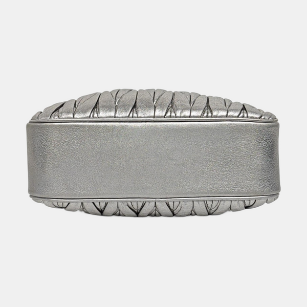 Quilted Lambskin Shoulder Bag Silver