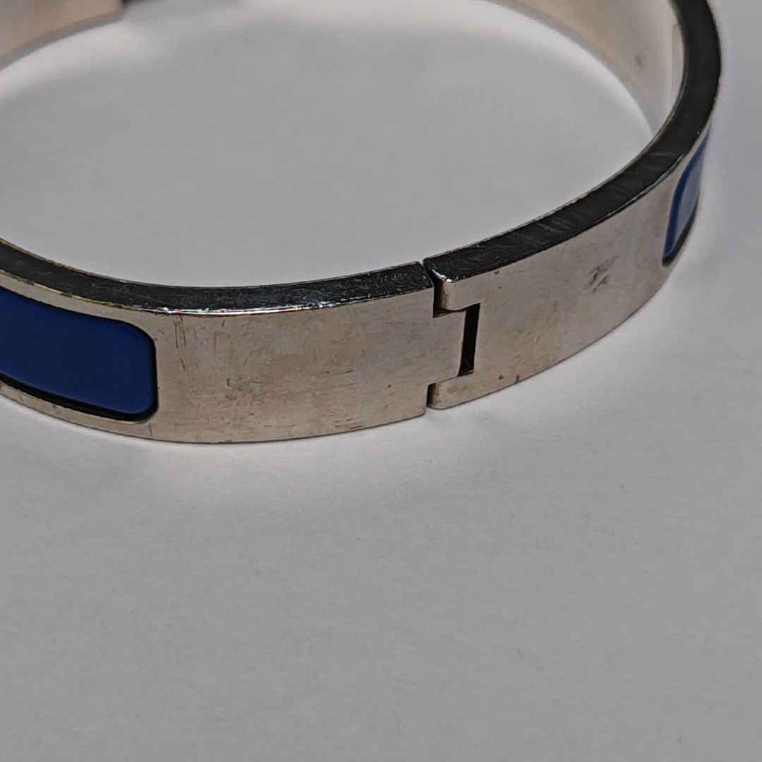 Clic H Metal Silver Bangle