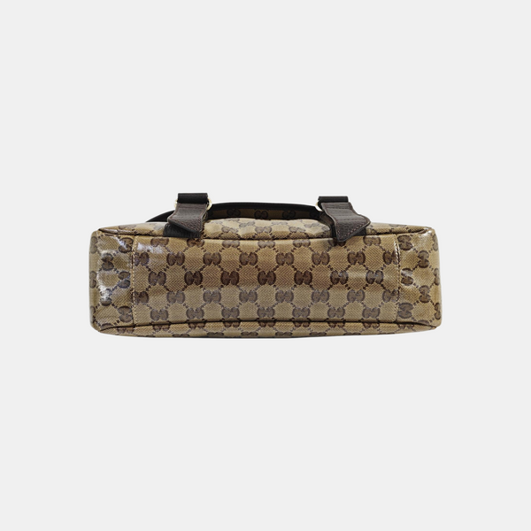 Monogram Coated Canvas Crossbody Bag Beige