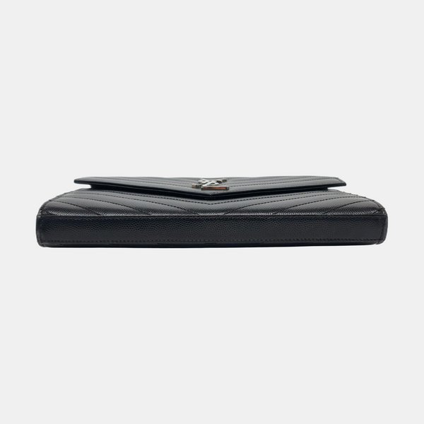 MONOGRAM Medium Chevron Calfskin Black