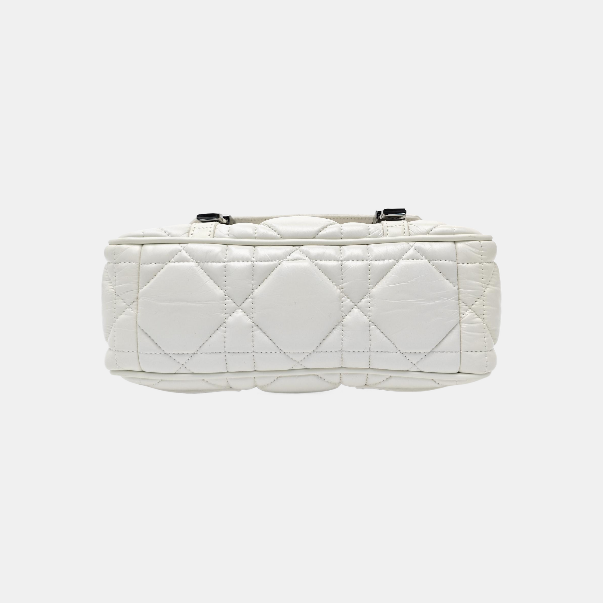 Diorcamp Small Cannage Calfskin White