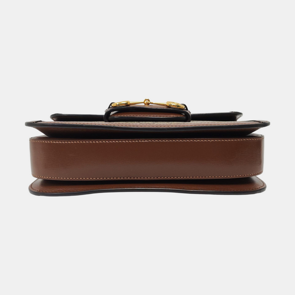 Horsebit 1955 Medium Monogram Coated Canvas Beige