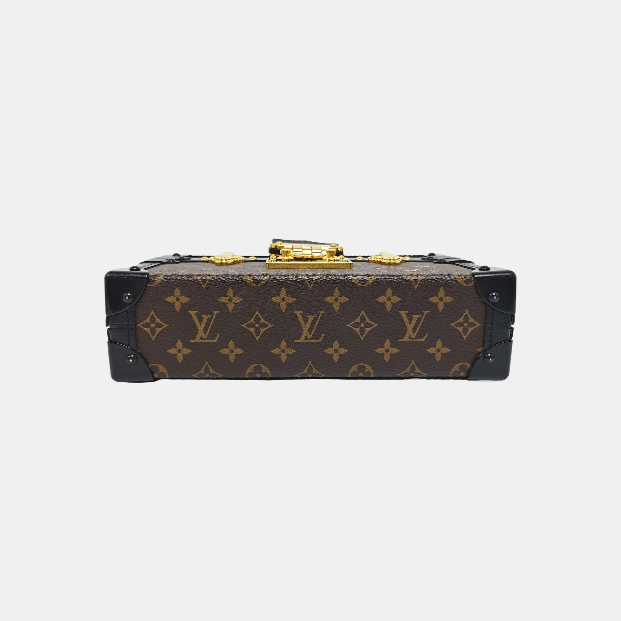 PETITE MALLE Monogram Coated Canvas Brown