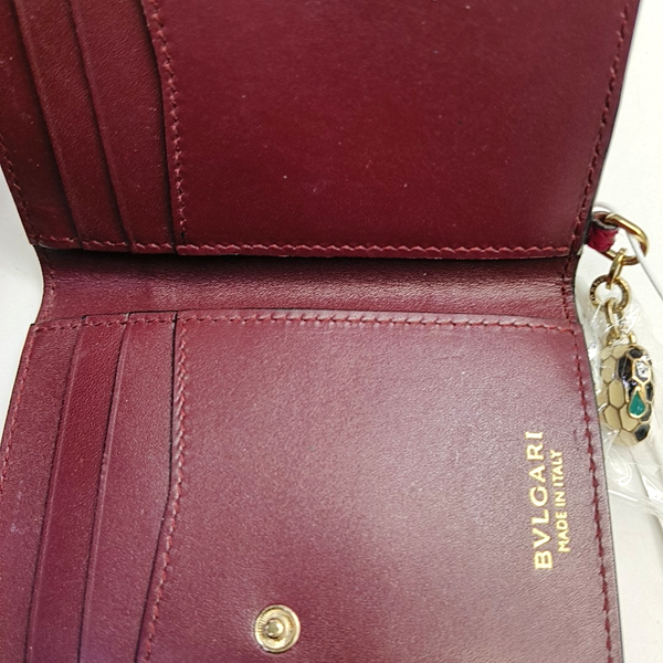 SERPENTI FOREVER Calfskin Red Wallet