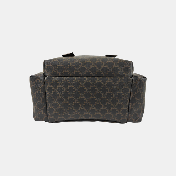 Coated Canvas Backpack Brown