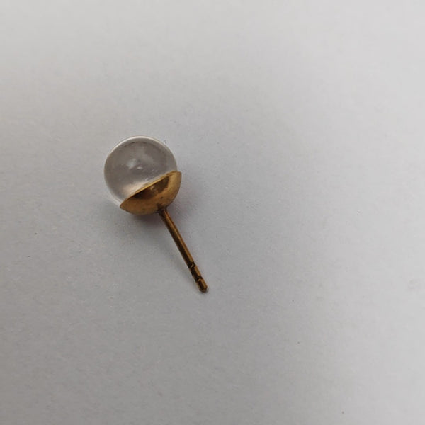 Dior Tribales Resin Clear Stud Earrings