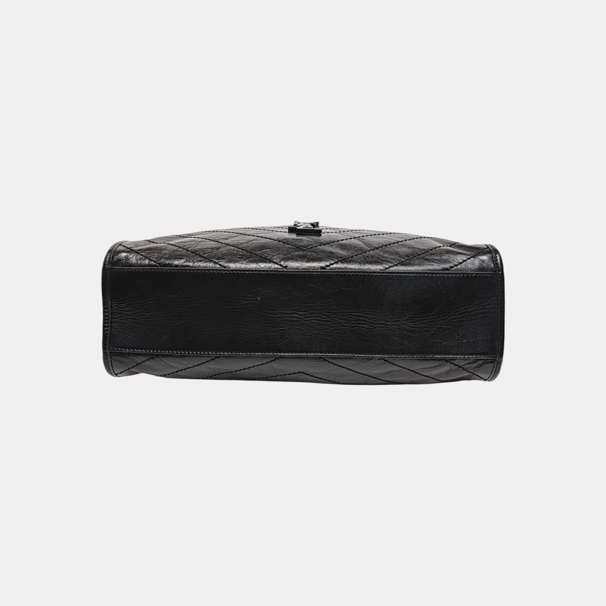 NIKI Large Chevron Leather Blue