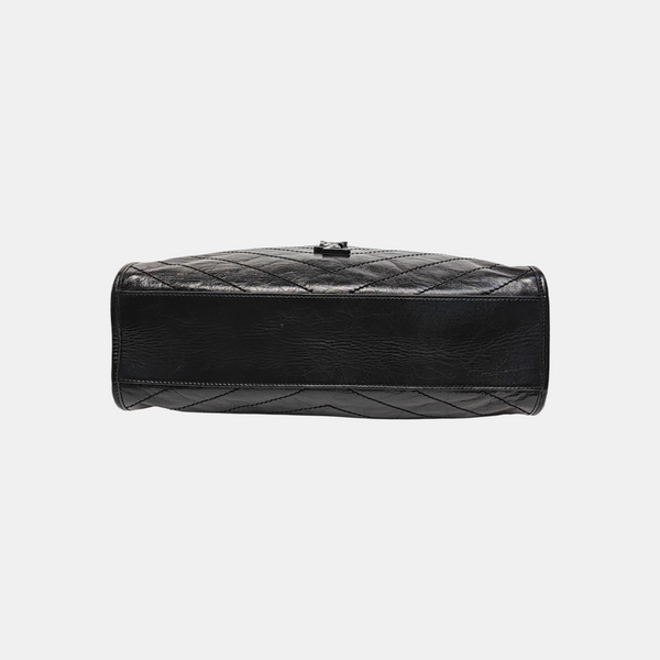 NIKI Large Chevron Leather Blue