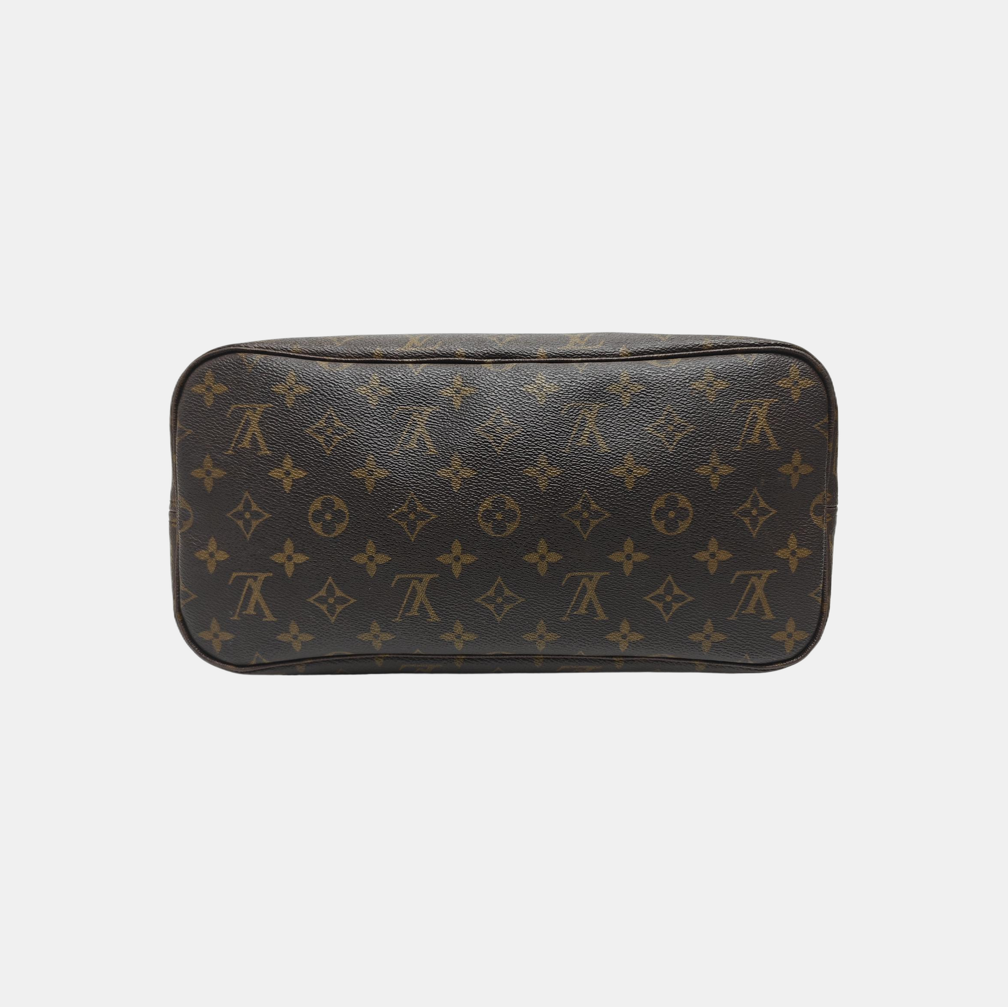 NEVERFULL MM Monogram Coated Canvas Brown