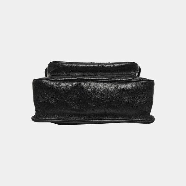 NIKI Medium Chevron Calfskin Black