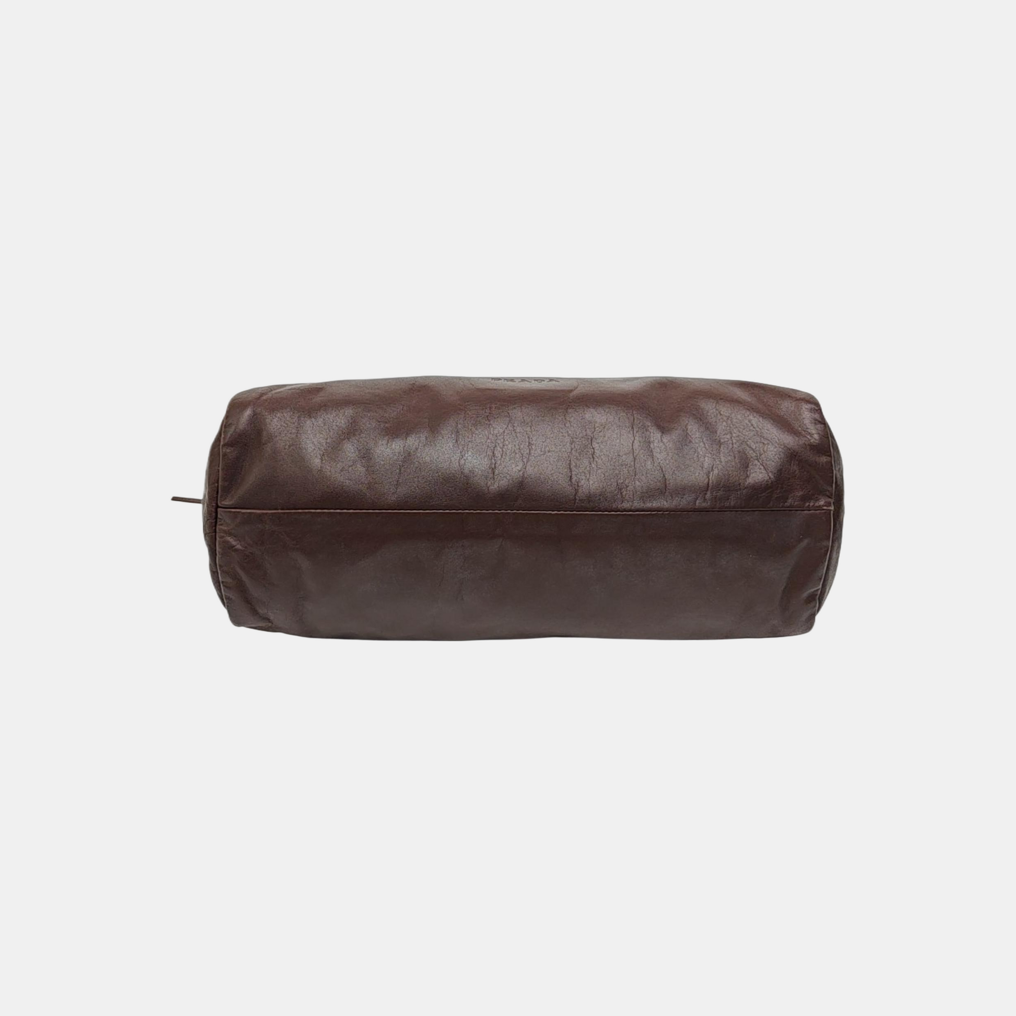 Calfskin Top Handle Bag Brown