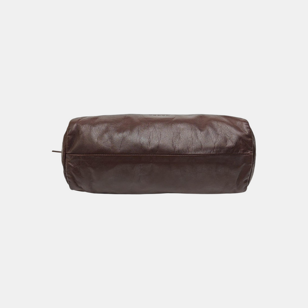 Calfskin Top Handle Bag Brown
