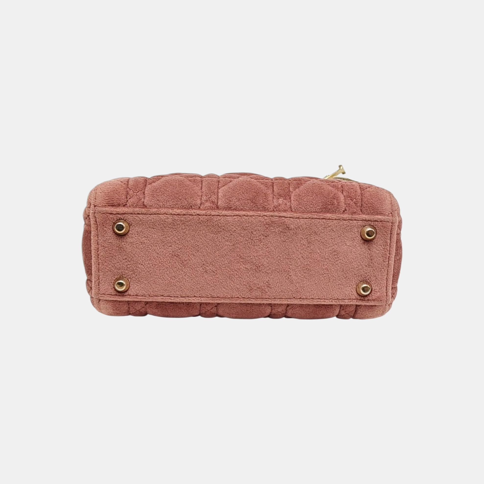 Lady Dior Mini Cannage Velvet Pink