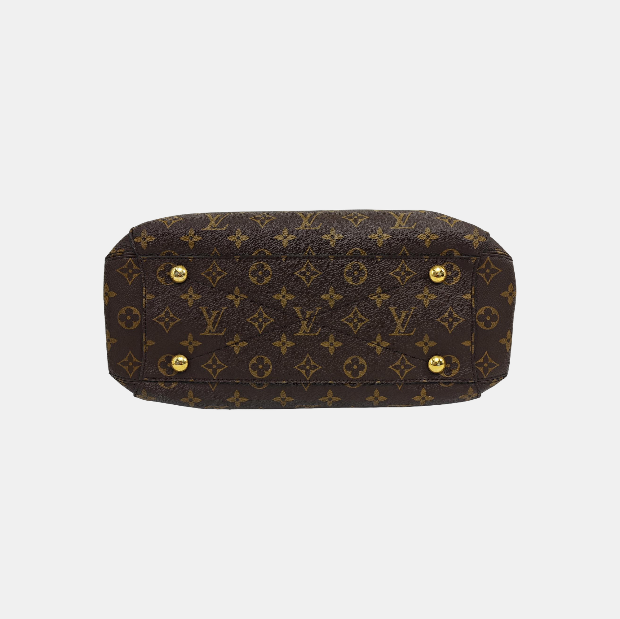 MONTAIGNE MM Monogram Coated Canvas Brown