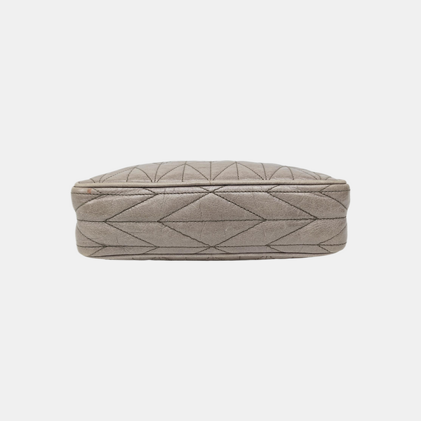 Quilted Lambskin Crossbody Bag Gray