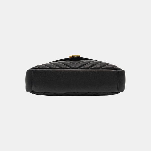 COLLEGE Medium Chevron Lambskin Black