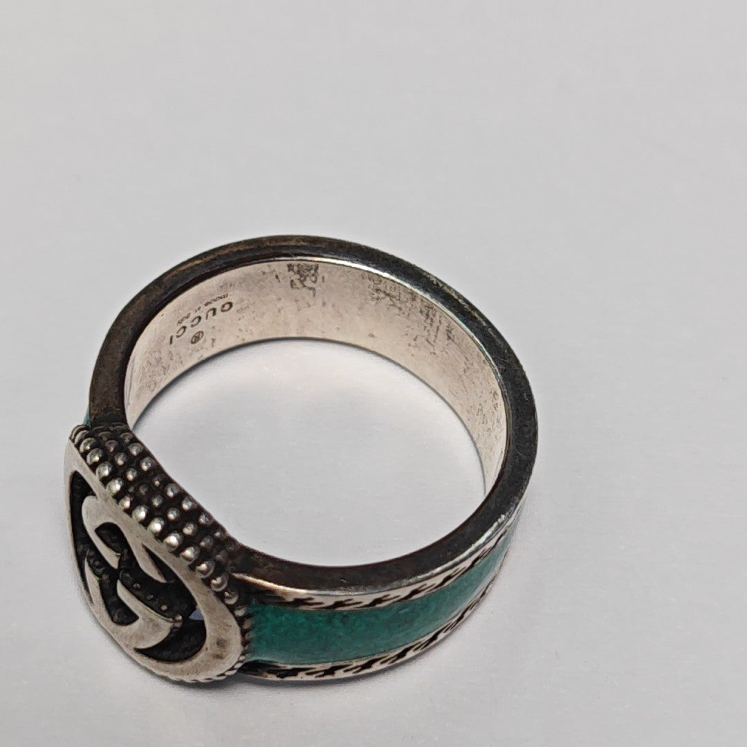 Interlocking G 925 Sterling Silver Ring HK 18