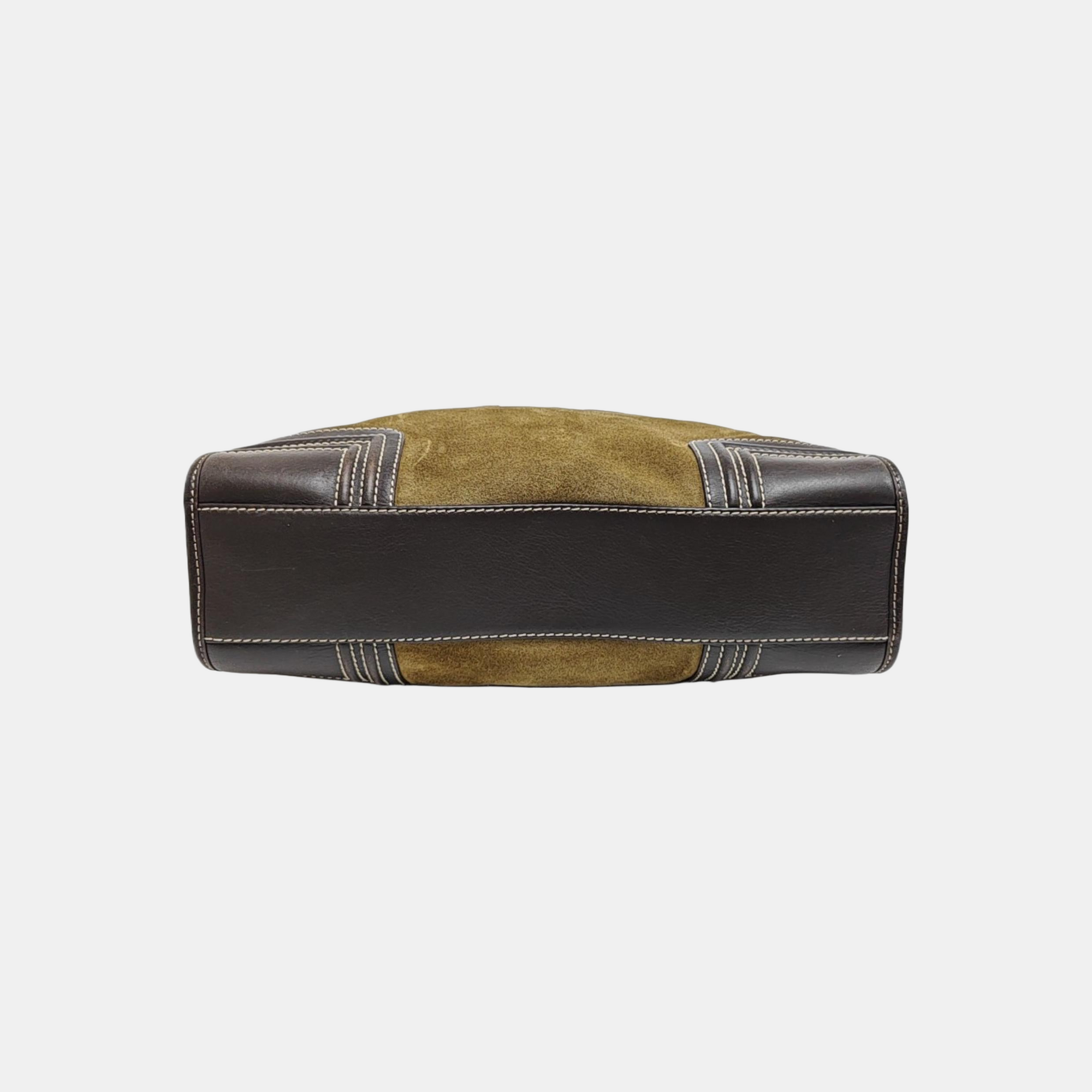 Suede Shoulder Bag Green