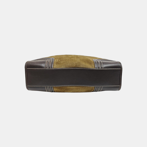 Suede Shoulder Bag Green