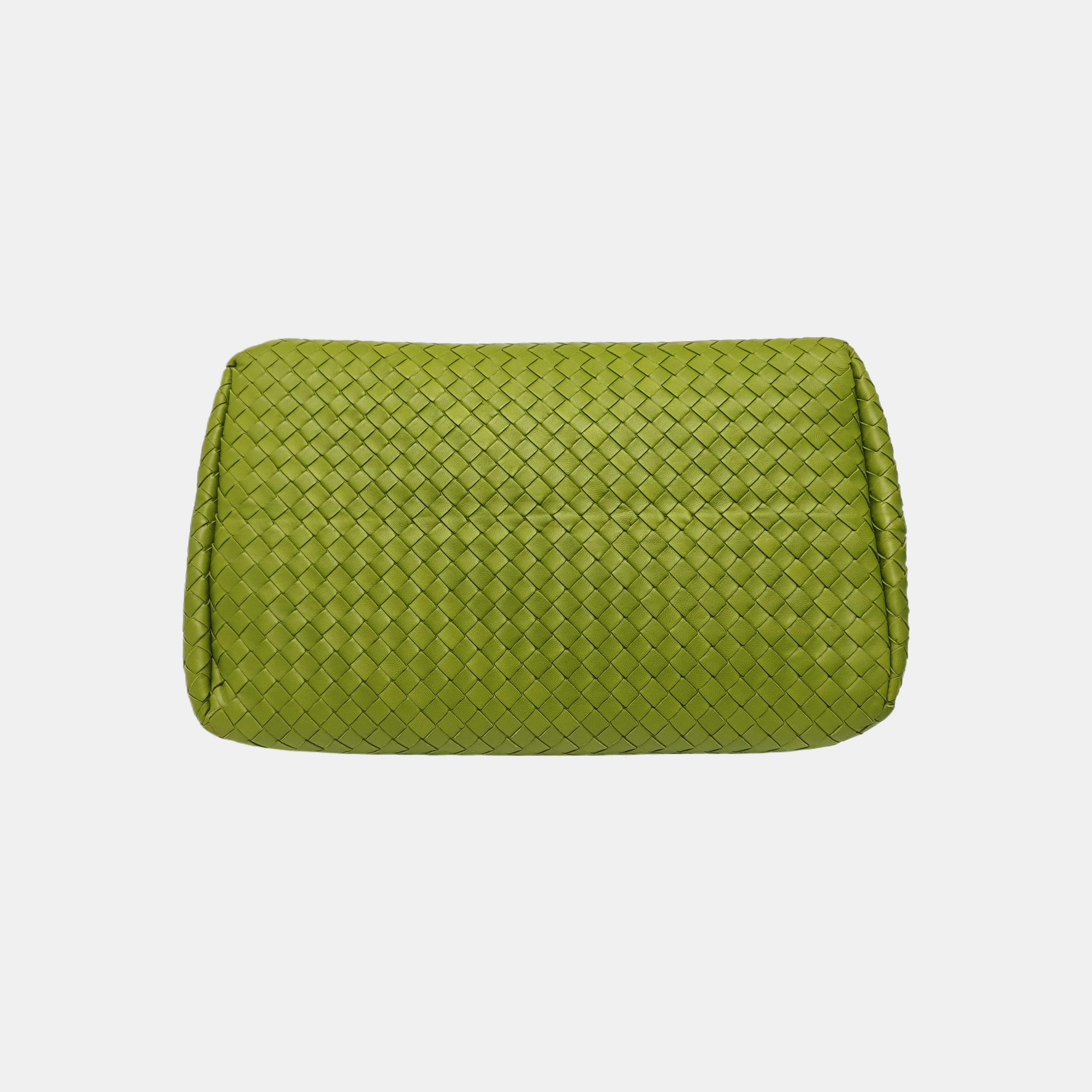 Lambskin Top Handle Bag Green