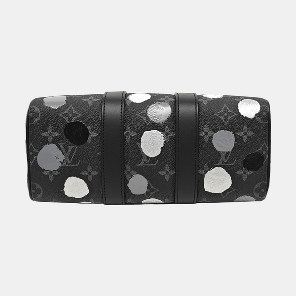 KEEPALL Monogram Coated Canvas Black