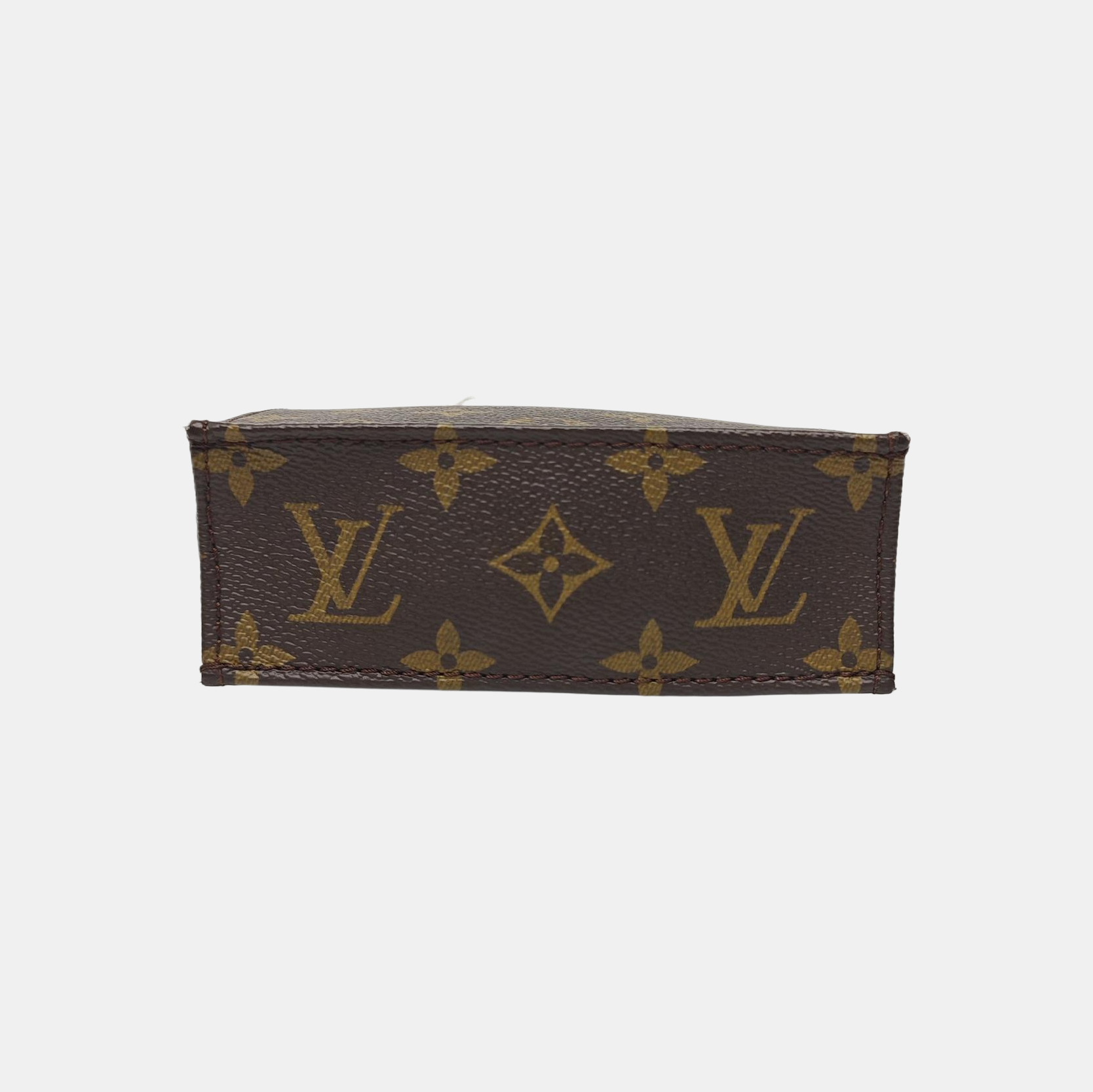 SAC PLAT Mini Monogram Coated Canvas Brown