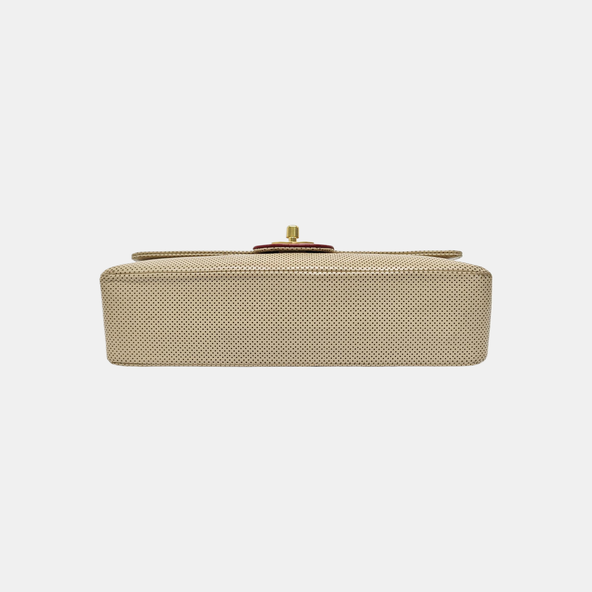 Calfskin Shoulder Bag Medium Beige
