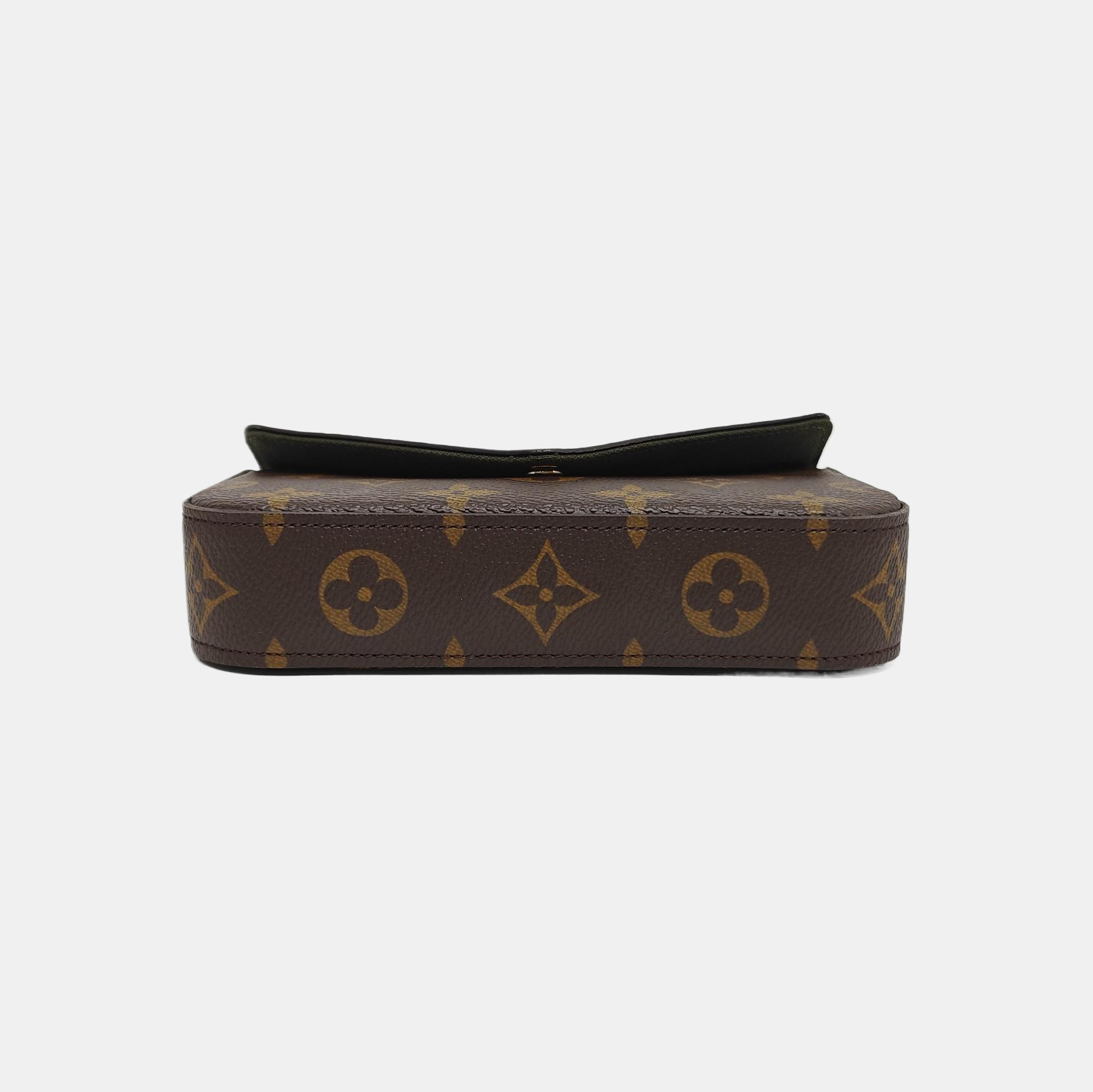 FÉLICIE Monogram Lona Revestida Marrón