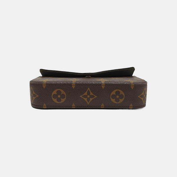 FÉLICIE Monogram Lona Revestida Marrón