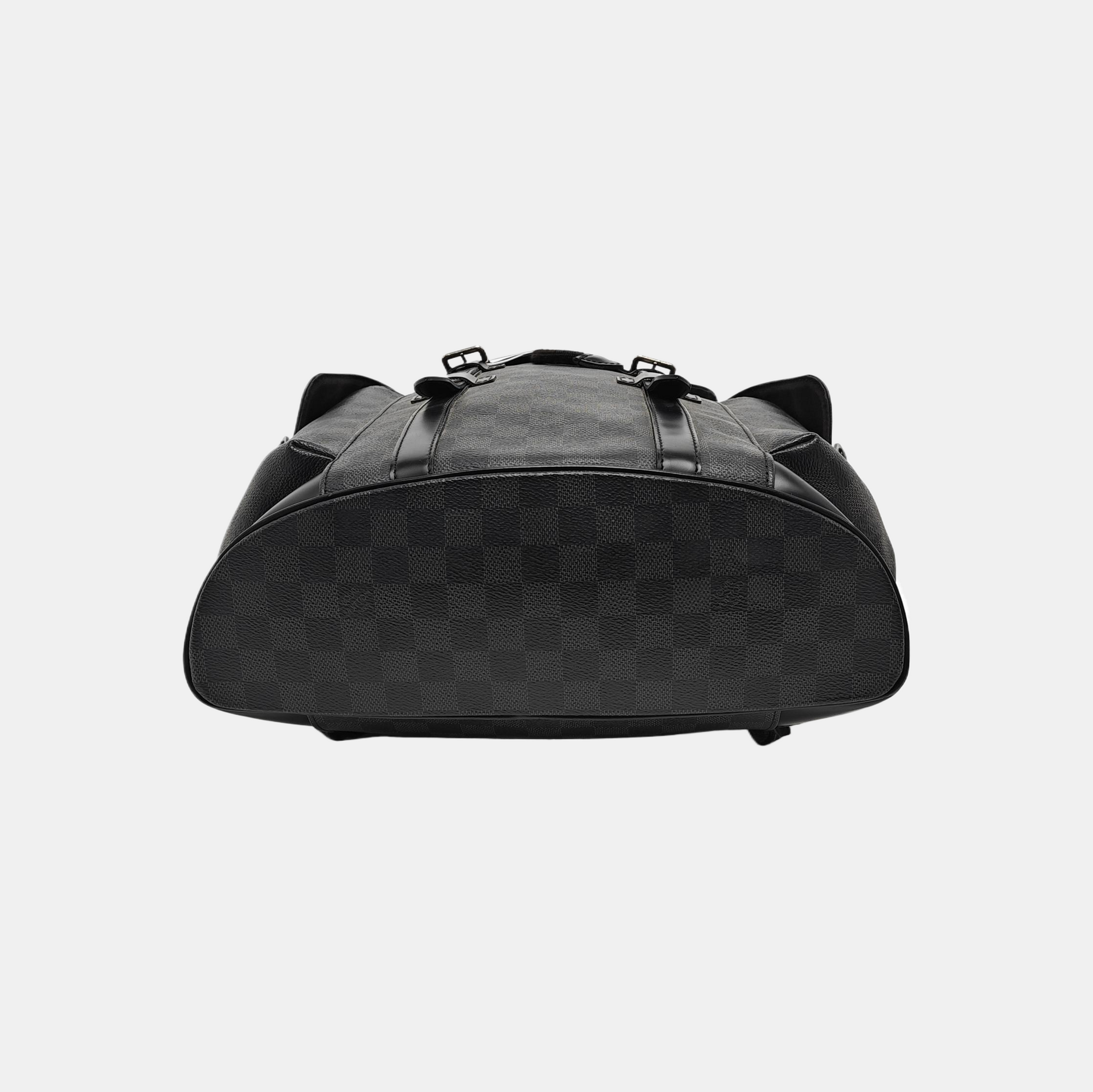 CHRISTOPHER MM Damier Graphite Coated Canvas Gray