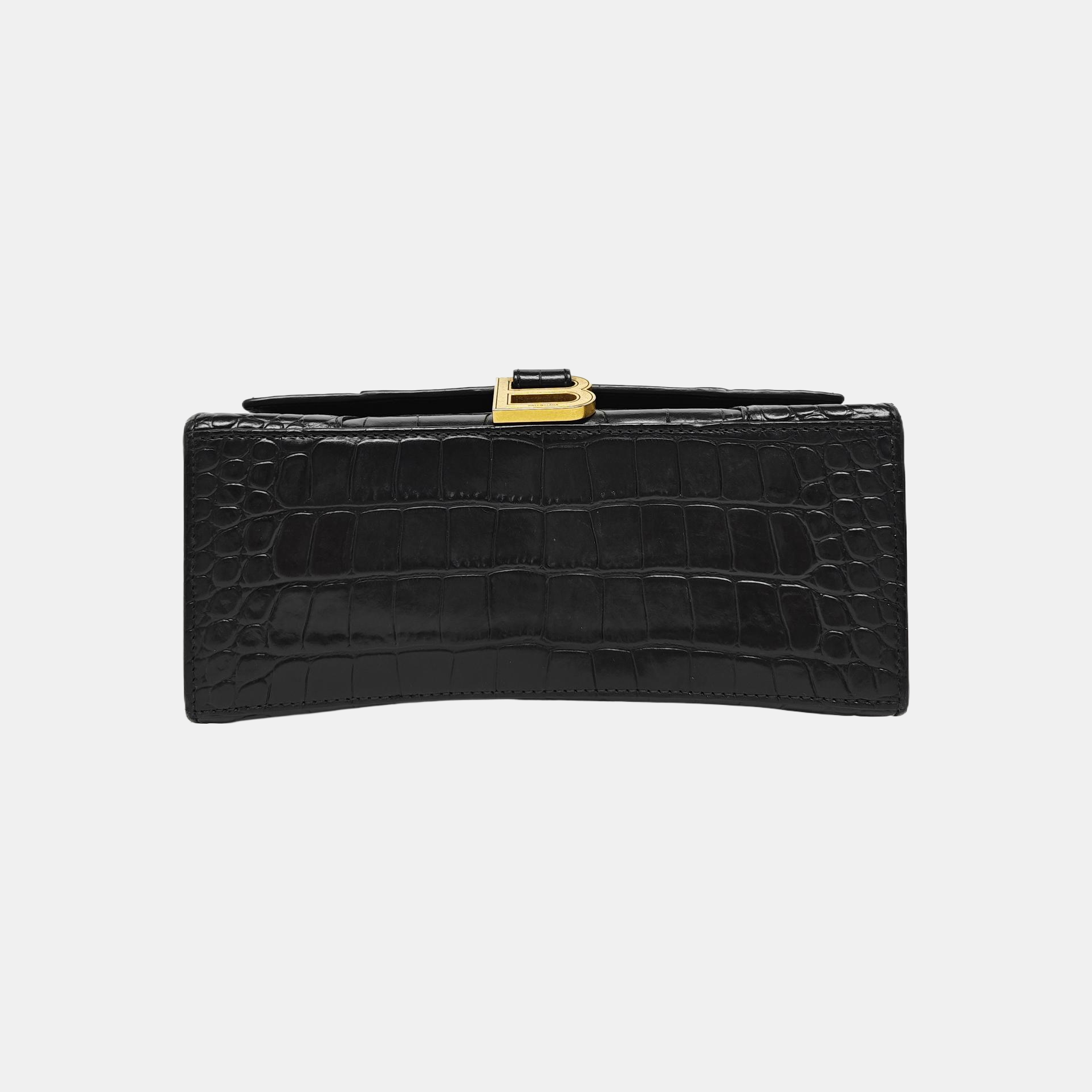 Hourglass S Calfskin Black