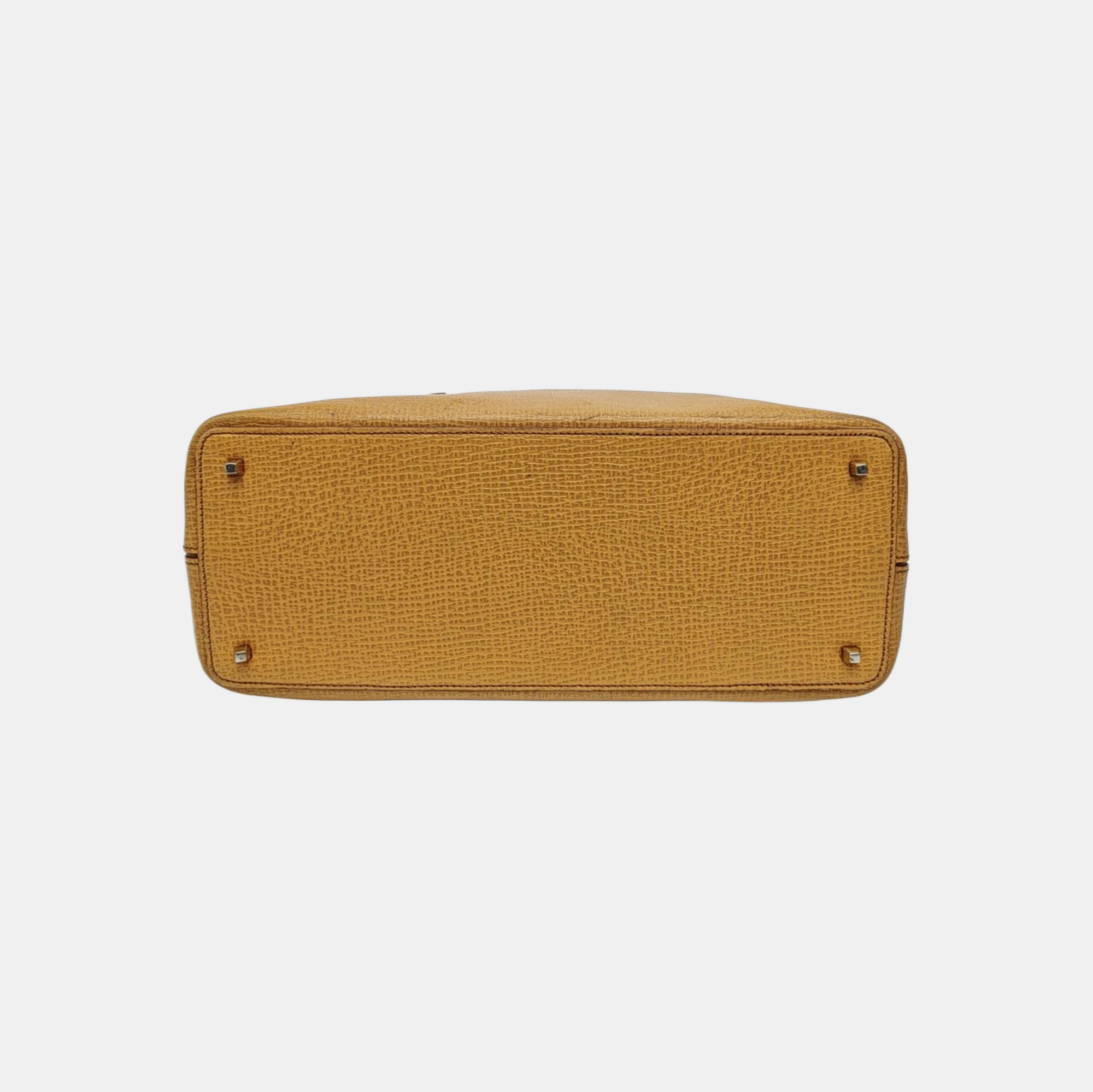 Calfskin Top Handle Bag Brown