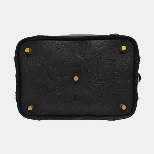 Calfskin Top Handle Bag Black