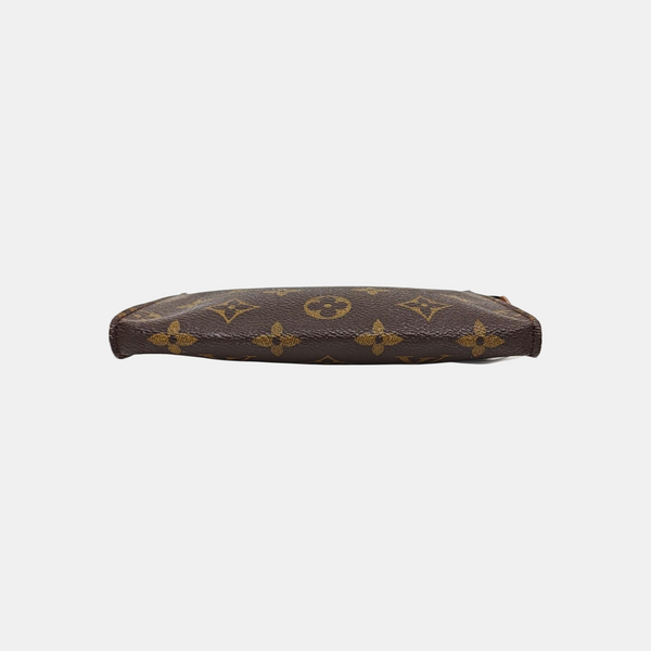 Monogram Coated Canvas Clutch Brown