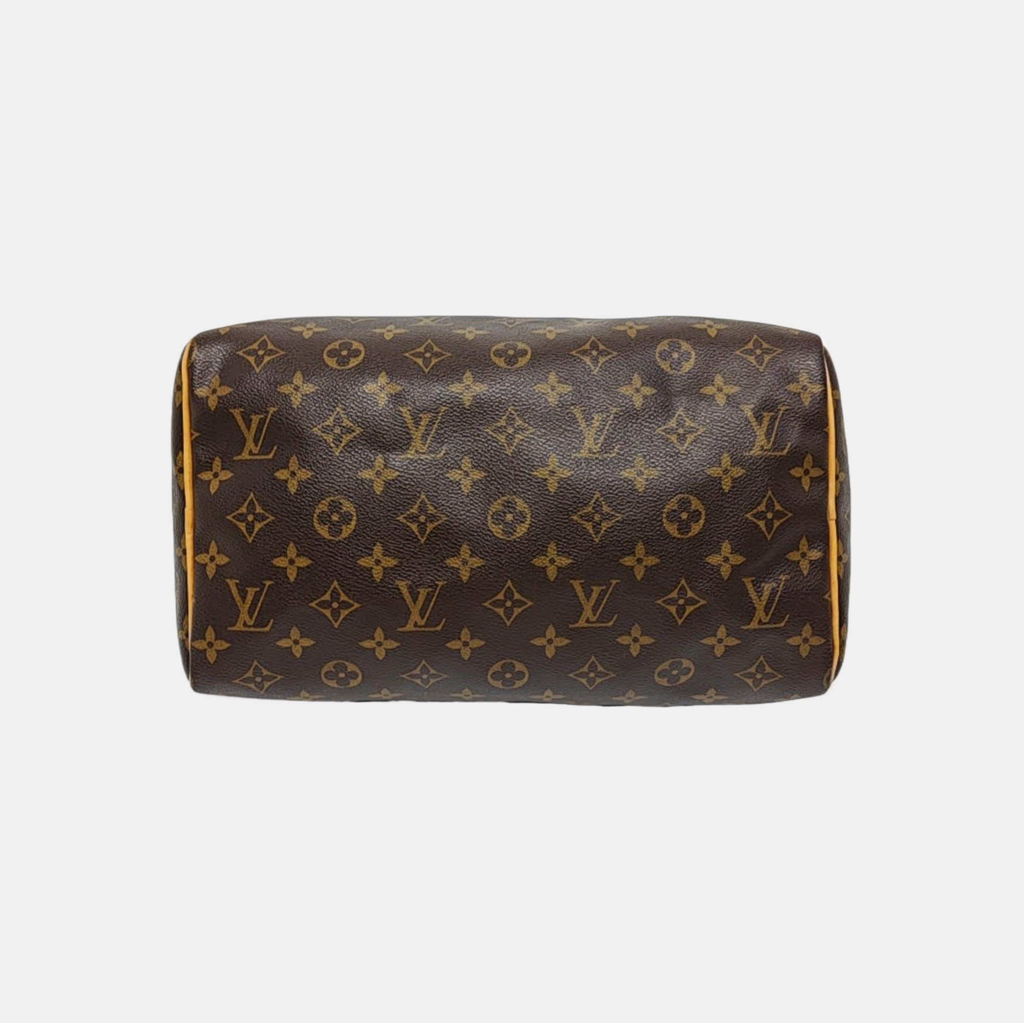 SPEEDY 30 Monogram Coated Canvas Brown