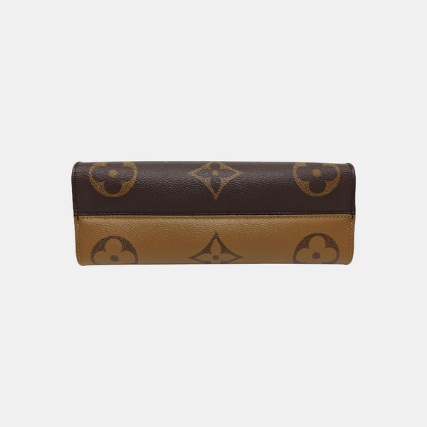 ONTHEGO EAST WEST PM Monogram Coated Canvas Brown