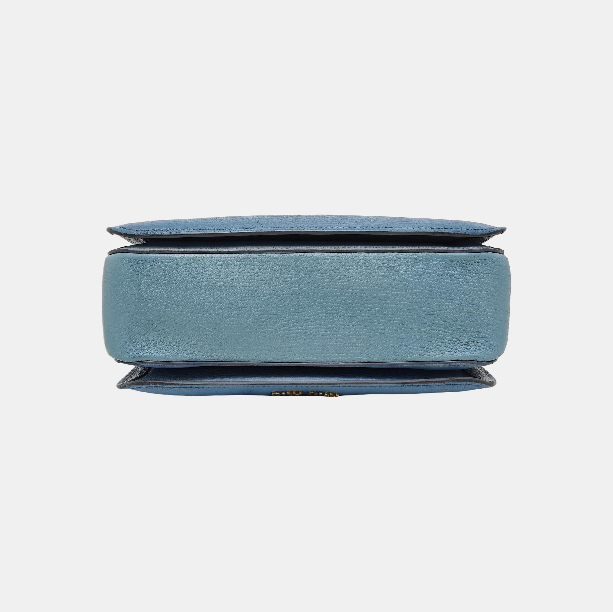 Calfskin Shoulder Bag Blue