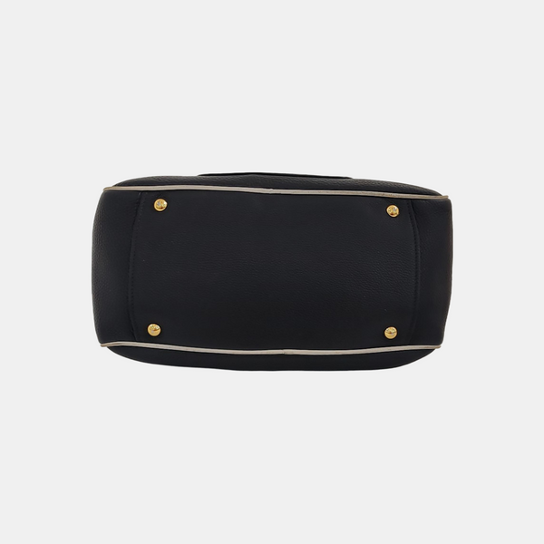 Calfskin Top Handle Bag Black