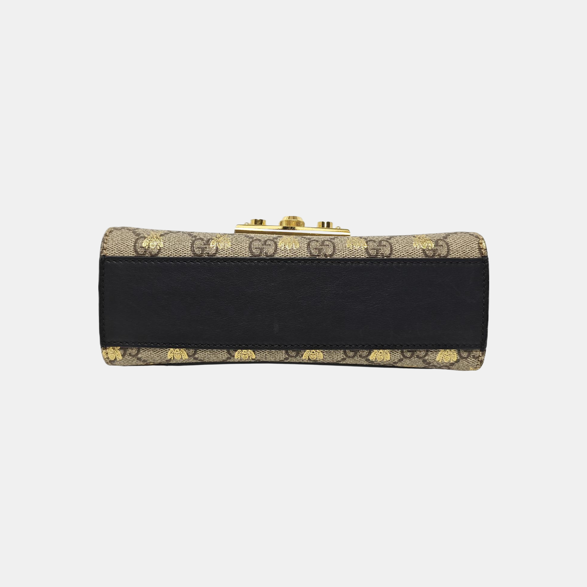 Padlock Small Monogram Coated Canvas Beige