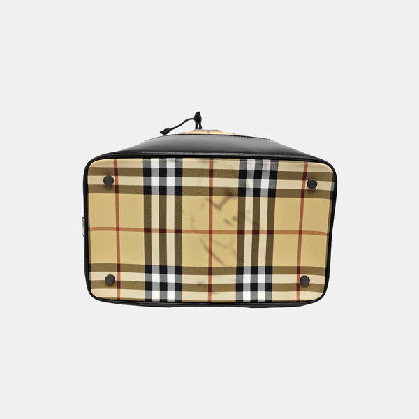 Coated Canvas Bucket Bag Beige