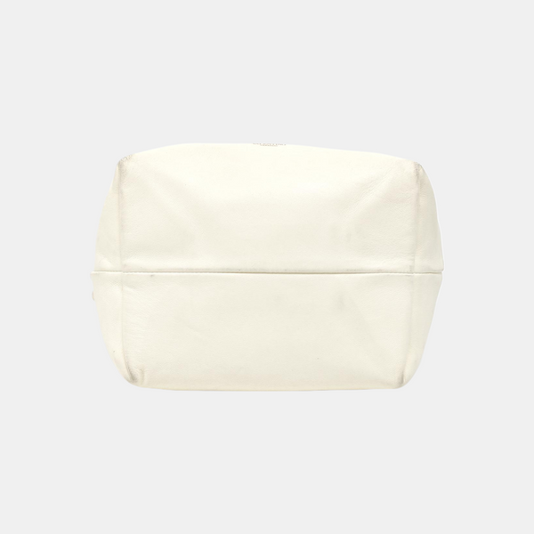 Lambskin Bucket Bag White